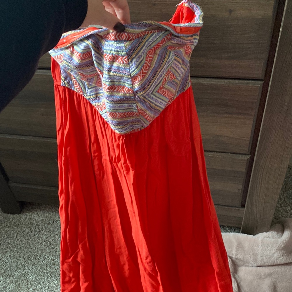 Orange maxi dress